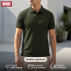 Départ Polo Homme Kaki Élégant et Confortable