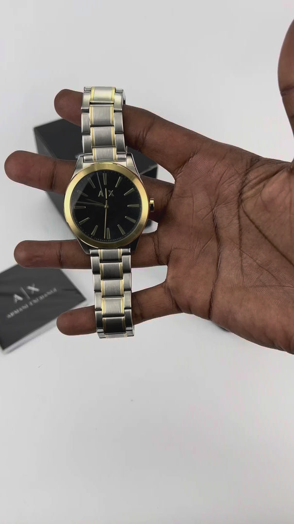 Armani Exchange Montre Bracelet Bicolore Élégante Homme