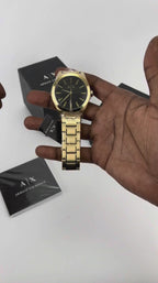 Armani Exchange Montre Bracelet Acier Doré Homme
