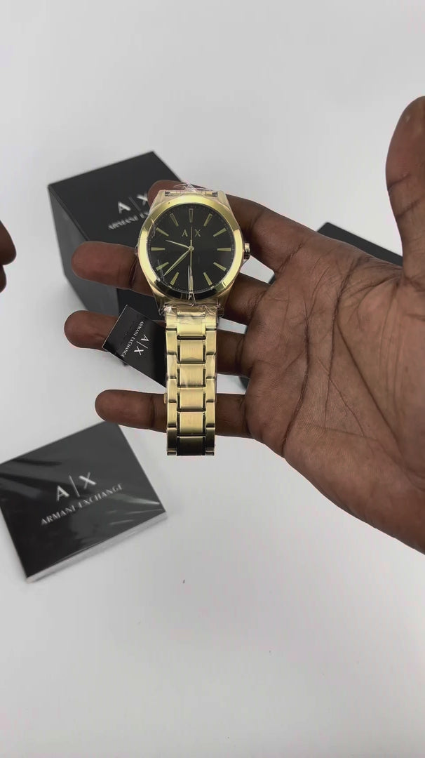 Armani Exchange Montre Bracelet Acier Doré Homme
