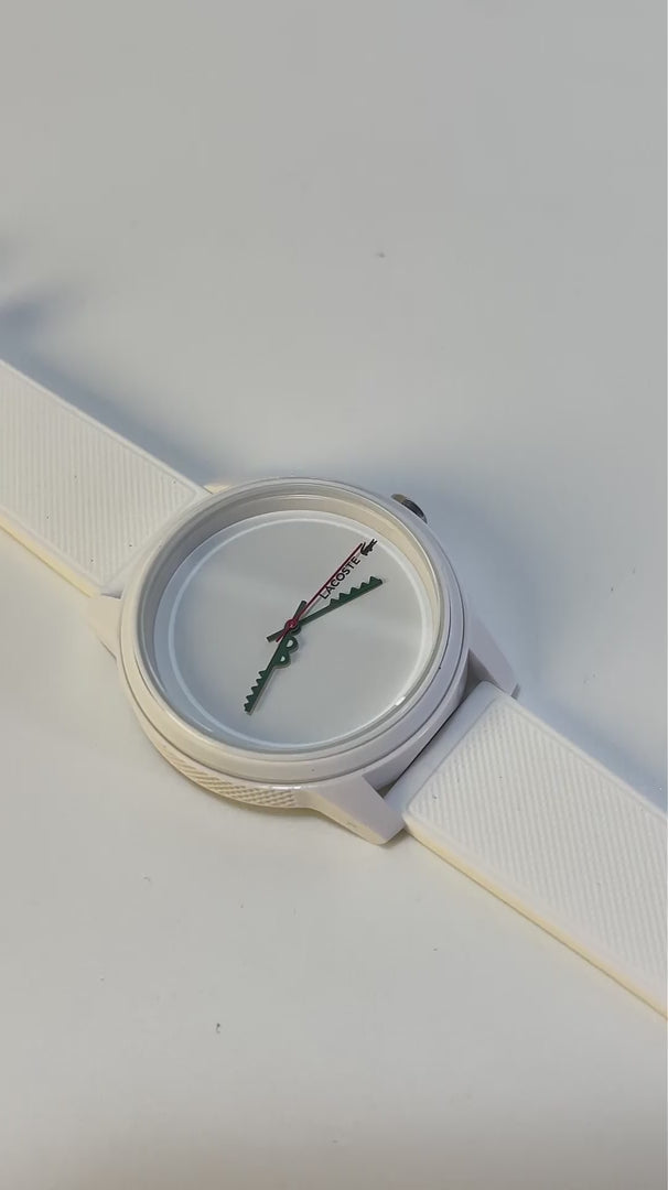 Lacoste Montre Analogique Bracelet Silicone Blanc Homme
