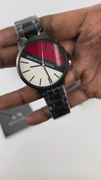Armani Exchange Montre Homme Design Tricolore Élégante
