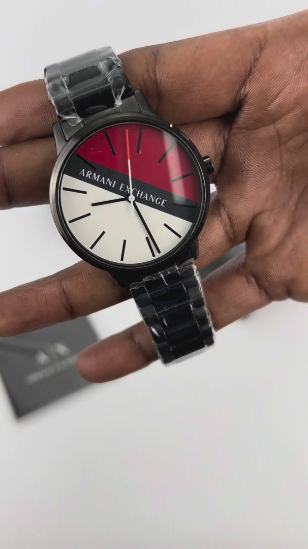 Armani Exchange Montre Homme Design Tricolore Élégante