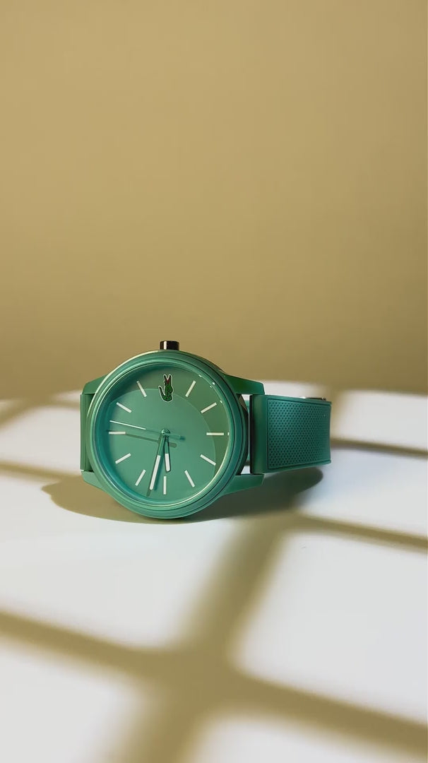 Montre Lacoste Design Minimaliste Bracelet Silicone Vert