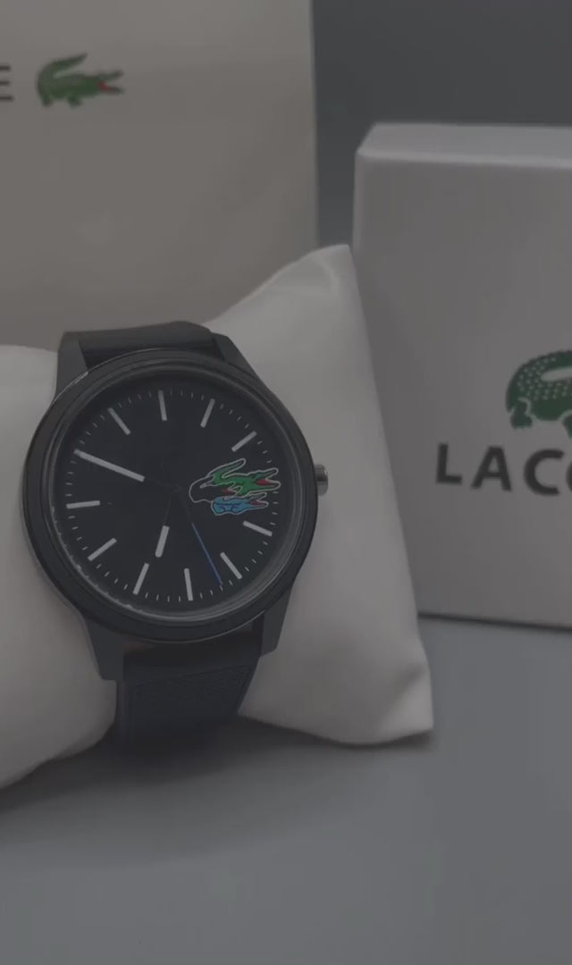 Montre Lacoste Silicone Noir Élégante Homme