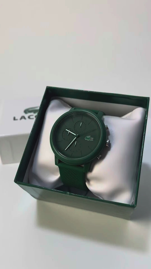 Montre Lacoste 12.12 Chronographe Silicone Vert Homme