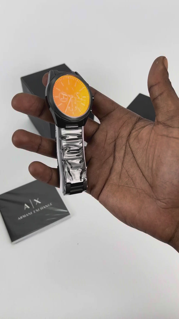 Armani Exchange Montre Chronographe Noir Élégante Homme