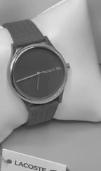 Montre Lacoste Bracelet Effet Croco Bordeaux Femme
