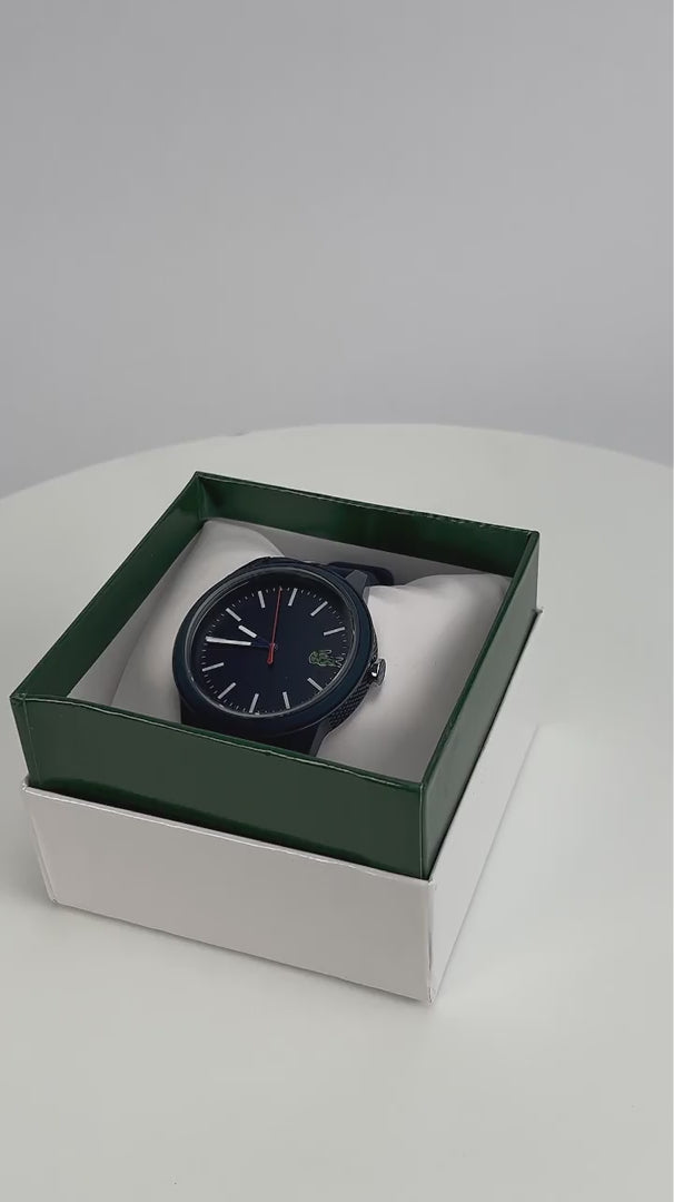 Montre Lacoste Bracelet Silicone Bleu Élégante Homme
