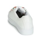 ANDRÉ BASKETS FEMME SOLANGE CUIR BLANC