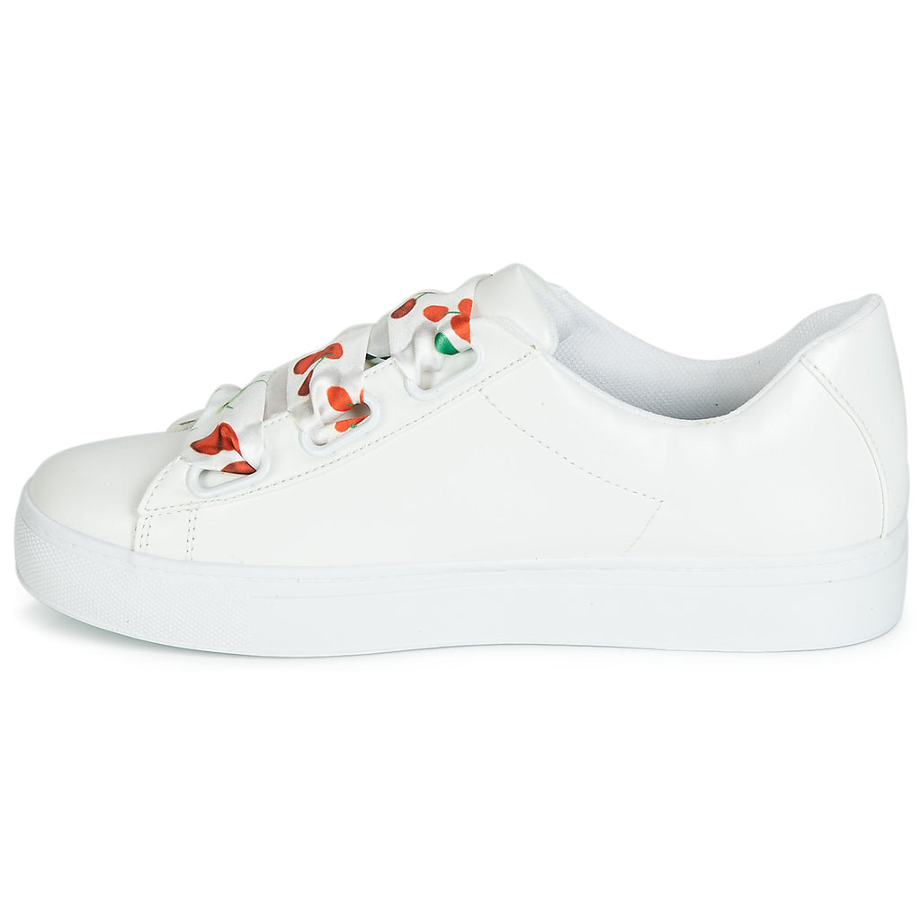 ANDRÉ BASKETS FEMME SOLANGE CUIR BLANC